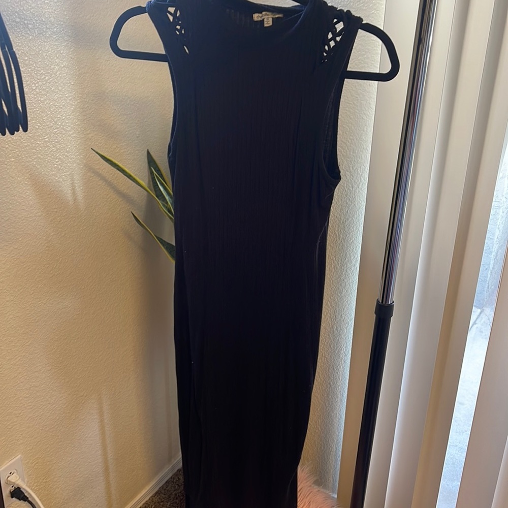 Black cloth dress fitted